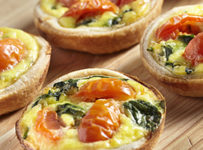Mini quiches aux tomates cerise