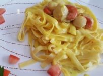 Tagliatelles et Saint-Jacques au beurre blanc